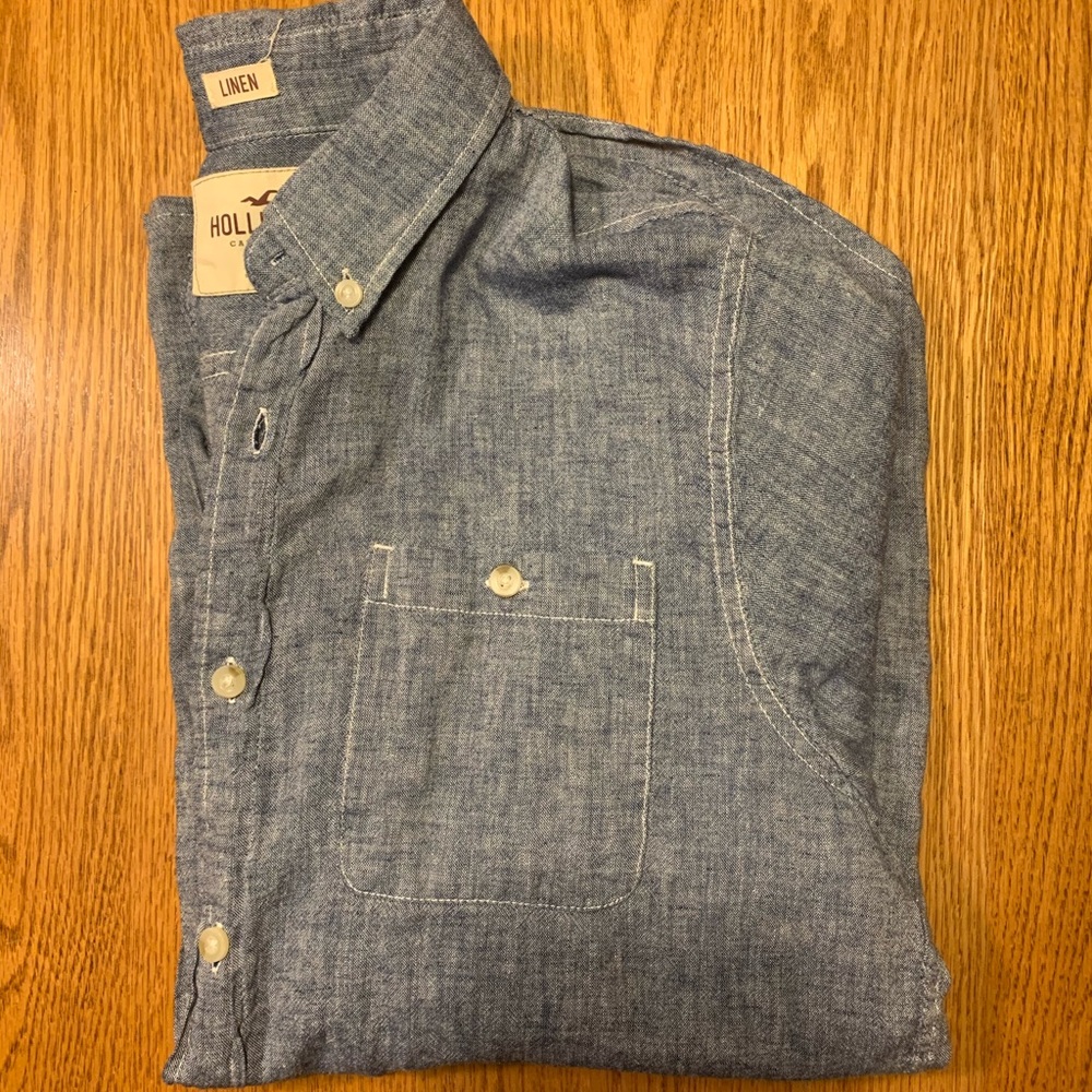 Hollister linen button down
